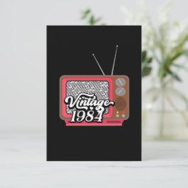 1984 Retro Televisie 40e Verjaardag Bedankkaart