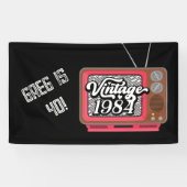 1984 Retro  Televisie 40e Verjaardag Spandoek (Horizontaal)