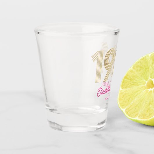 1984 Roze Goud 40e Verjaardag Shot Glas (Links)