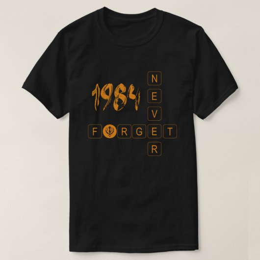 1984 Sikhs Vergeet het nooit T-shirt (Design voorkant)