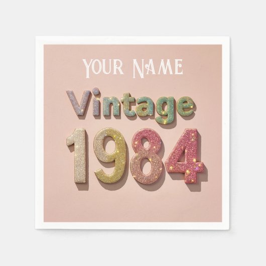 1984 Sparkle servet: schitterende herinneringen Servet (Voorkant)