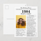 1984 Verjaardag briefkaart (Voorkant / Achterkant)