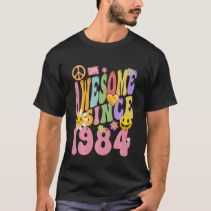 1984 Verjaardag  Hippie Retro Geweldige sinds 1 T-shirt