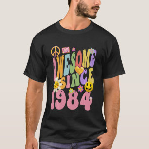 1984 Verjaardag  Hippie Retro Geweldige sinds 1 T-shirt