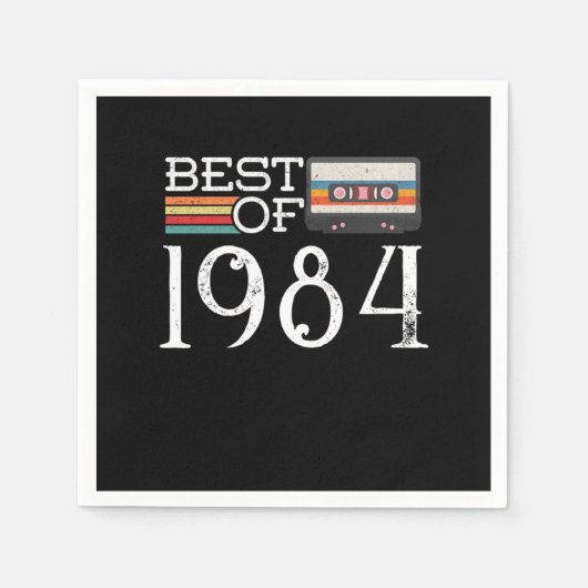 1984 Vintage 36 e Birthday Jubileum Gift Servet (Voorkant)