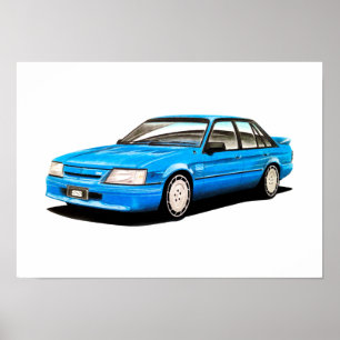 1984 VK Holden Commodore SS door CarsinArt Poster