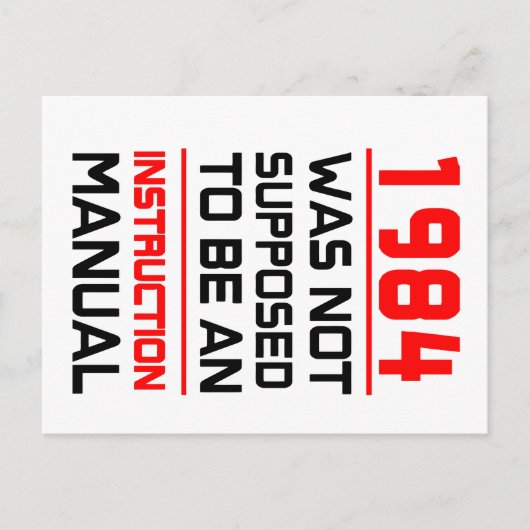 1984 was niet bedoeld als een handleiding voor de  briefkaart (Voorkant)