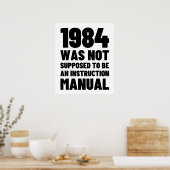 1984 werd niet verondersteld een handleiding voor  poster (Keuken)