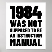 1984 werd niet verondersteld een handleiding voor  poster (Voorkant)