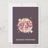 1985 39e 40e verjaardagsfeestje Uitnodiging (Achterkant)