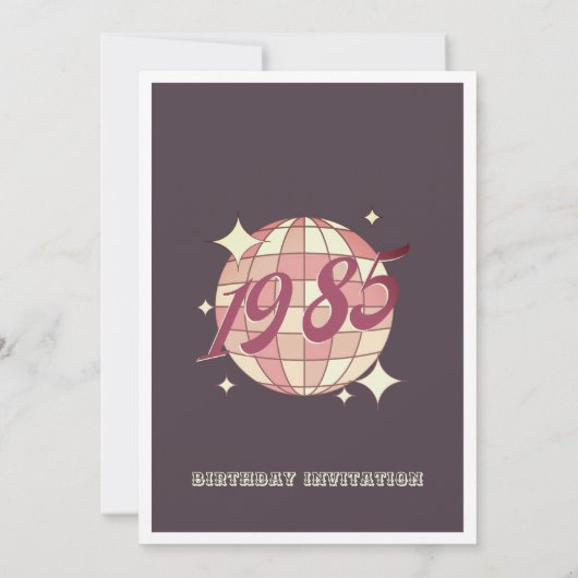 1985 39e 40e verjaardagsfeestje Uitnodiging (Achterkant)