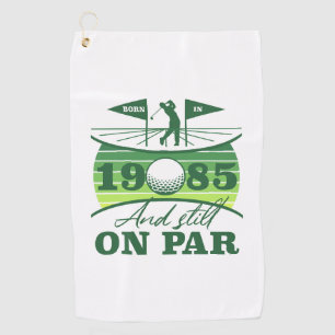 1985 40e verjaardag Golf Humor Golfhanddoek