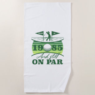 1985 40e verjaardag Golf Humor Strandlaken