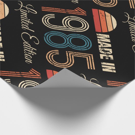 1985  40ste verjaardag cadeaupapier (Hoek)