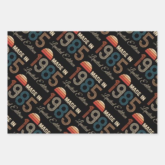 1985  40ste verjaardag inpakpapier vel (Voorkant)