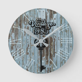 1985  acrylwandklok ronde klok