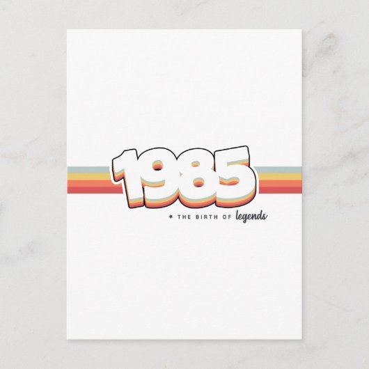 1985 De geboorte van legendes Briefkaart (Voorkant)