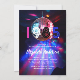 1985 Disco Ball 40e verjaardag Uitnodiging