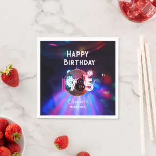 1985 Disco Ball 40e verjaardag Uitnodiging Servet