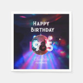 1985 Disco Ball 40e verjaardag Uitnodiging Servet (Voorkant)