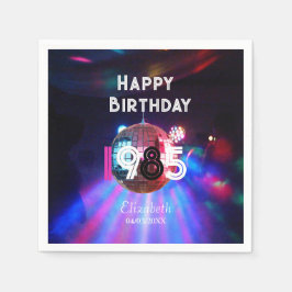 1985 Disco Ball 40e verjaardag Uitnodiging Servet