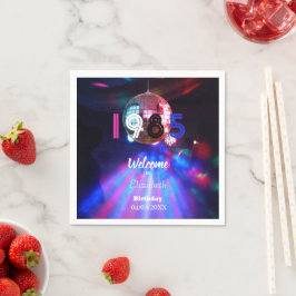 1985 Disco Ball 40e verjaardag Uitnodiging Servet