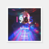 1985 Disco Ball 40e verjaardag Uitnodiging Servet (Voorkant)