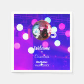 1985 Disco Ball 40e verjaardag Uitnodiging Servet (Voorkant)