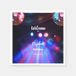 1985 Disco Ball 40e verjaardag Uitnodiging Servet