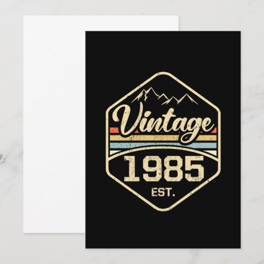  1985 Est 36th Birthday Gift Kaart (Voorkant / Achterkant)