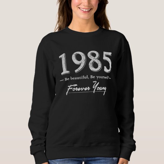 1985 Geboorte Jaar Retro Verjaardag Trui (Voorkant)
