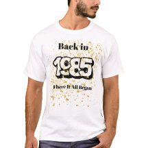 1985 Gold Splash Verjaardag T-shirt