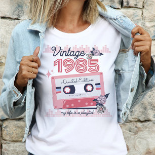 1985 Limited Edition Music Cassette Retro T-shirt