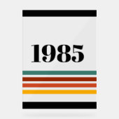 1985 Retro Stripe  Acryl Bord (Voorkant)