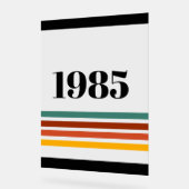 1985 Retro Stripe  Acryl Bord (Hoek)