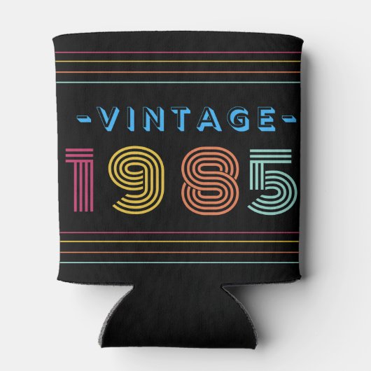 1985  Retro Stripe Neon Bright Blikjeskoeler (Achterkant)