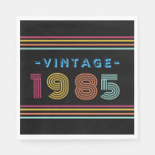 1985  Retro Stripe Neon Bright servetten (Voorkant)