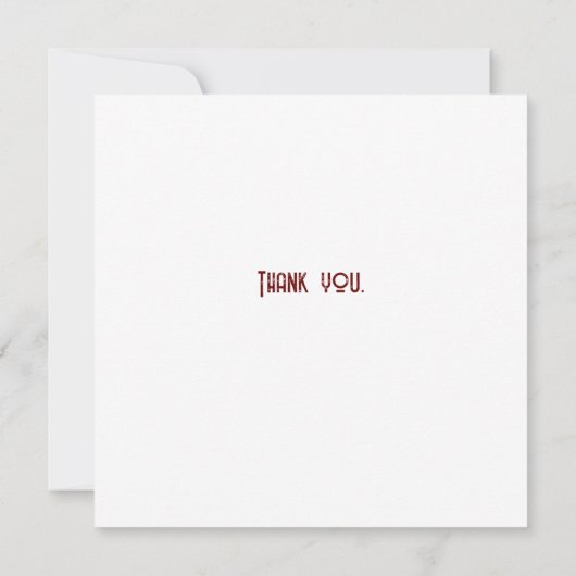 1985 Retro Stripe Sun Bedankkaart (Achterkant)