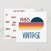 1985 Retro Stripe Sun Kaart (Voorkant / Achterkant)