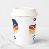 1985 Retro Stripe Sun Papieren Bekers (Links)
