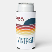 1985 Retro Stripe Sun Seltzer Blikjeskoeler (Seltzer Achterkant)