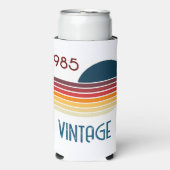  1985 Retro Stripe Sun Seltzer Blikjeskoeler (Seltzer Voorkant)