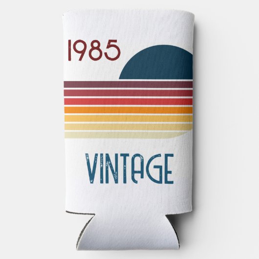 1985 Retro Stripe Sun Seltzer Blikjeskoeler (Achterkant)