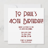 1985 Retro Stripe zo 40e verjaardag Kaart (Achterkant)