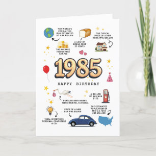 1985 Verjaardag Kaart Printable