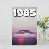 1985 vintage supercar poster vertaling briefpapier (Staand voorkant)