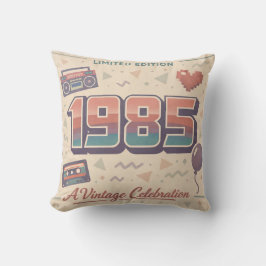 1985 Vintage Verjaardag Kussensloop | Limited Kussen