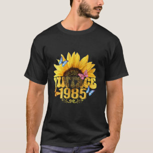  1985 Zonnebloem Bloemen Vlinder Funny 40th T-shirt