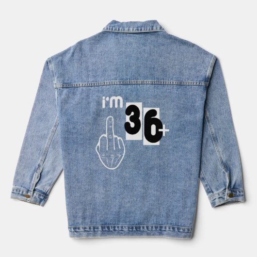 1985s Verjaardag 37 jaar Top Denim Jacket (Achterkant)