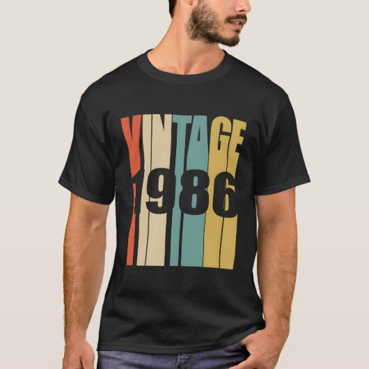 1986 37 jaar oud bday 1986 37th t-shirt (Voorkant)